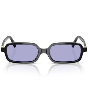 Miu Miu Rectangle-Frame Sunglasses - White