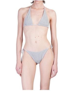Mc2 Saint Barth Guiana Crinkle Triangle Top - Pink
