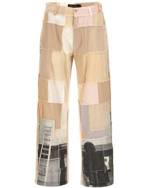 Kidsuper Patchwork Trousers - Natural