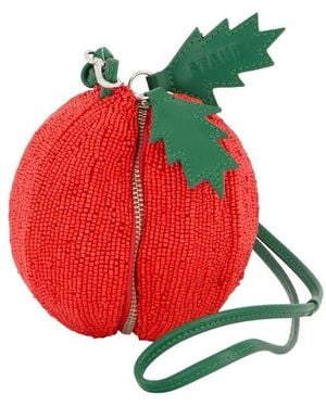 STAUD Campari Beaded Bag - Red