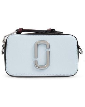 Marc Jacobs The Snapshot Logo Plaque Crossbody Bag - Blue