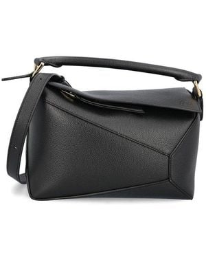 Loewe Small Puzzle Edge Bag - Black