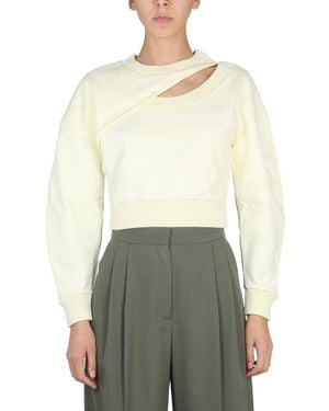 Alexander McQueen Cropped Sweatshirt - White