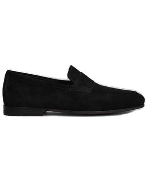 Santoni Carlo Slip-On Loafers - Black