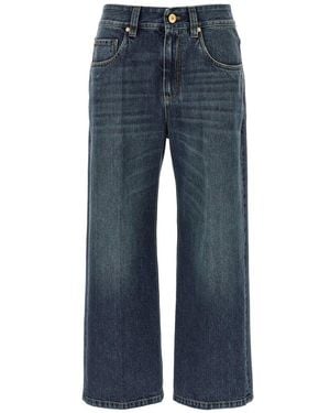 Brunello Cucinelli Monile Detailed Straight-Leg Jeans - Blue