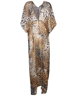 Roberto Cavalli Print Long Kaftan - Brown