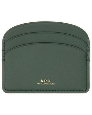 A.P.C. Demi Lune Cardholder - Green