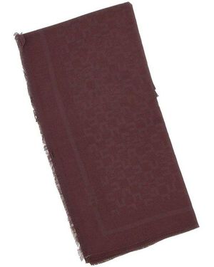 Elisabetta Franchi Logo Pattern Scarf - Red