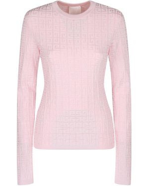 Givenchy 4G Jacquard Slim-Fit Jumper - Pink