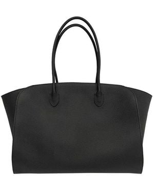 The Row Marlo Top Handle Tote Bag - Black