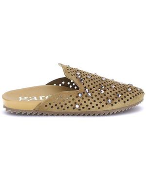Pedro Garcia Braidy Embellished Mules - Brown