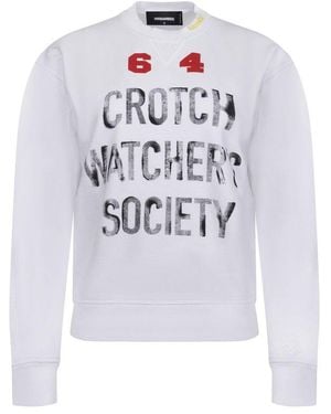 DSquared² Long-Sleeved Crewneck Sweatshirt - White
