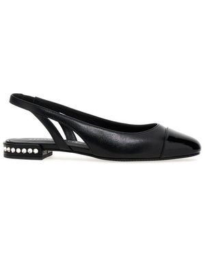 Stuart Weitzman Crystal Flat Shoes - Black