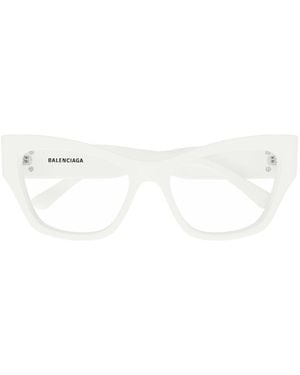 Balenciaga Cat Eye Frame Glasses - White