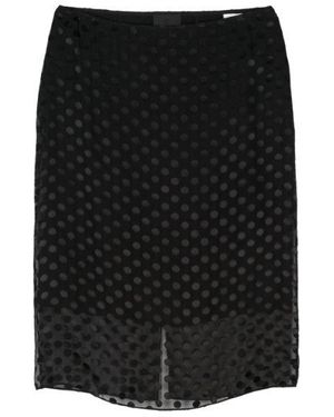 Givenchy Polka Dot Pencil Skirt - Black