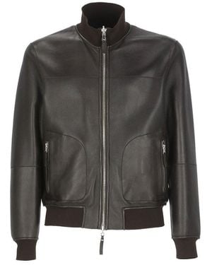 The Jackie Leathers Cash Bomber Jacket - Black