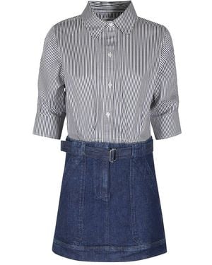 Jonathan Simkhai Harlowe Combo Dress - Blue