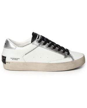Crime London Distressed Lace-Up Sneakers - Multicolor