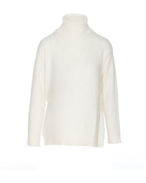 Twinset Roll-Neck Knitted Jumper - White