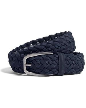 ZEGNA Dark Leather Belt - Blue