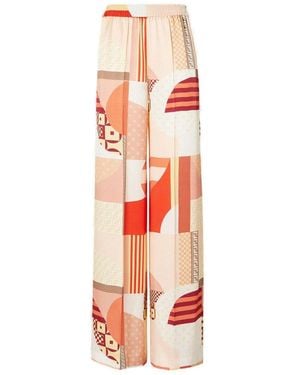 Fendi Abstract Print Pants - Red