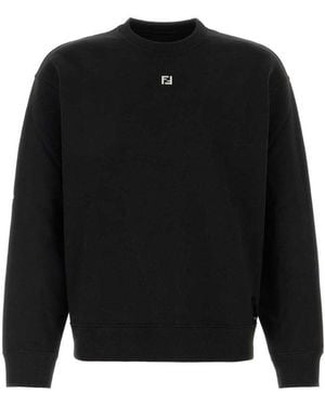 Fendi Ff Logo Sweatshirt - Black