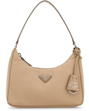 Prada Re-Edition Hobo Bag - Natural