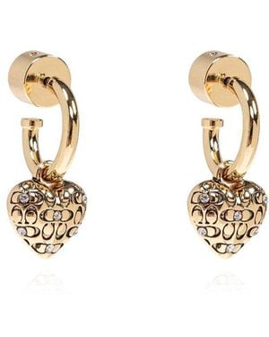 COACH Earrings With Shimmering Crystals - Metallic