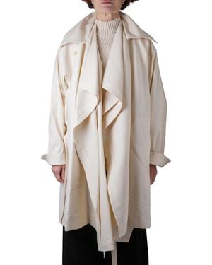 Issey Miyake Belted Enclothe Coat - Natural