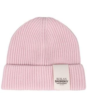Ruslan Baginskiy Logo Knit Beanie - Pink
