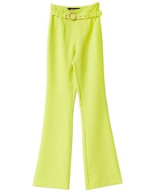 Just Cavalli Belted Flared-Leg Trousers - Yellow