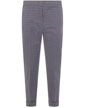 Etro Turn-Up Hem Pleated Pants - Gray