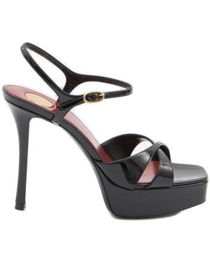 Saint Laurent Debbie Platform Sandals - Black
