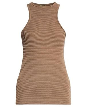 GAUGE81 Ribbed Knit Sleeveless Top - Natural