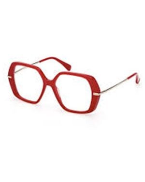 Max Mara Geometric-Frame Glasses - Red