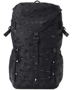 and wander Triangle Jacquard Backpack - Black