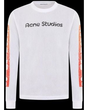 Acne Studios Logo Printed Crewneck T-Shirt - Black