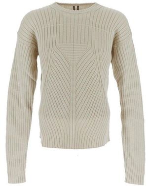 Rick Owens Hollywood Round Neck Jumper - White