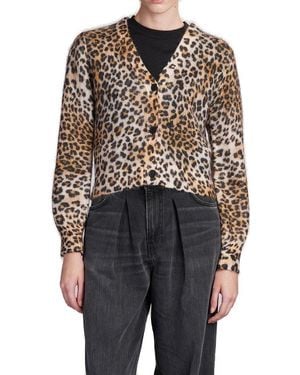 Mc2 Saint Barth Lyza Animalier Printed Cardigan - Black