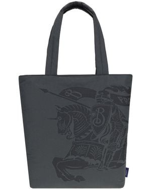 BURBERRY 'EKD' label shopping bag バーバリー バッグ Burberry Ekd Tote Bag in Blue for Men | Lyst