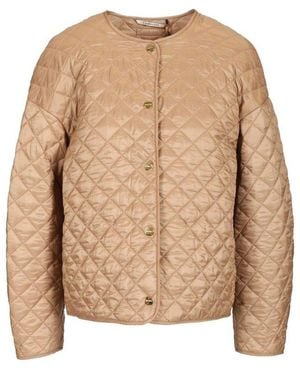 Max Mara Luci Quilted Jacket - Natural