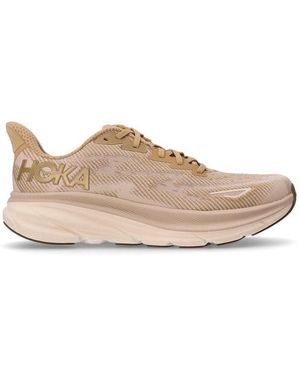 Hoka One One Clifton 9 Lace-Up Sneakers - Brown