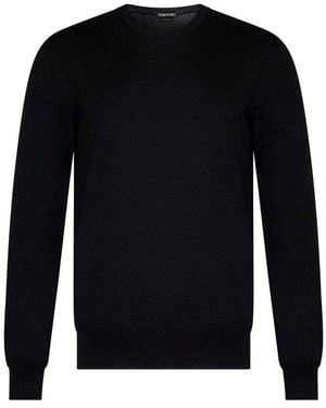 Tom Ford Long-Sleeved Crewneck Jumper - Blue