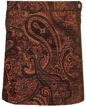 Chloé Paisley Jacquard Mini Skirt - Brown