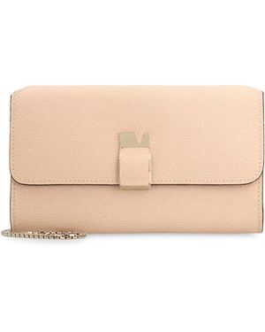 Valextra Nolo Chain-Linked Clutch Bag - Black