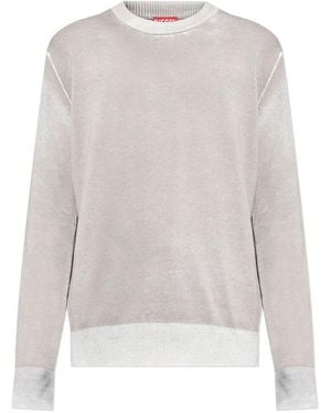 DIESEL K-Larence-B Reverse-Printed Sweater - White