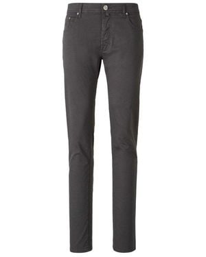 Jacob Cohen Bard Logo Patch Slim-Fit Jeans - Grey