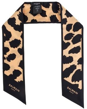 Balmain Leopard Printed Bandana - Black
