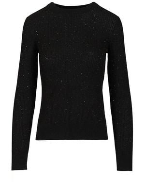 Max Mara Crewneck Ribbed Jumper - Black
