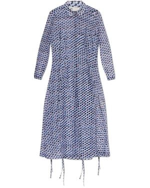 Tory Burch Organza Shirtdress - Blue